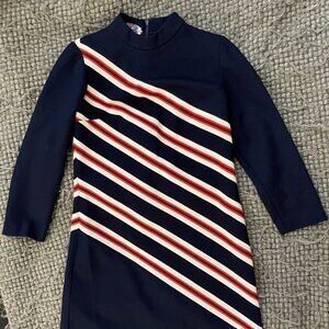 Authentic 1960s long sleeve mock neck mod dress - Women's M.- R & K Knits